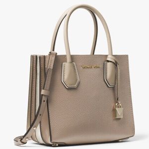 MICHAEL Michael Kors Mercer Medium Pebbled Leather Accordion Crossbody Bag